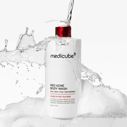 MEDICUBE Red Acne Body Wash 2.0 400ml exfoliating body wash for body acne and smoother skin