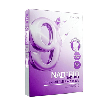 NUMBUZIN No.9 NAD+ BIO Lifting Full Cover Facial Mask – 4 Sheets + Lifting Band