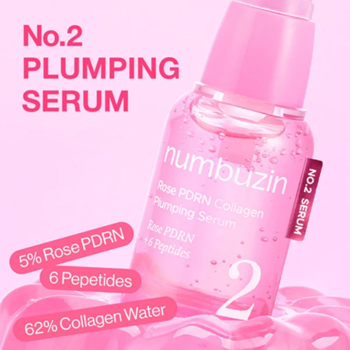 NUMBUZIN No.2 Rose PDRN Collagen Plumping Serum (30ml) – Firming & Hydrating
