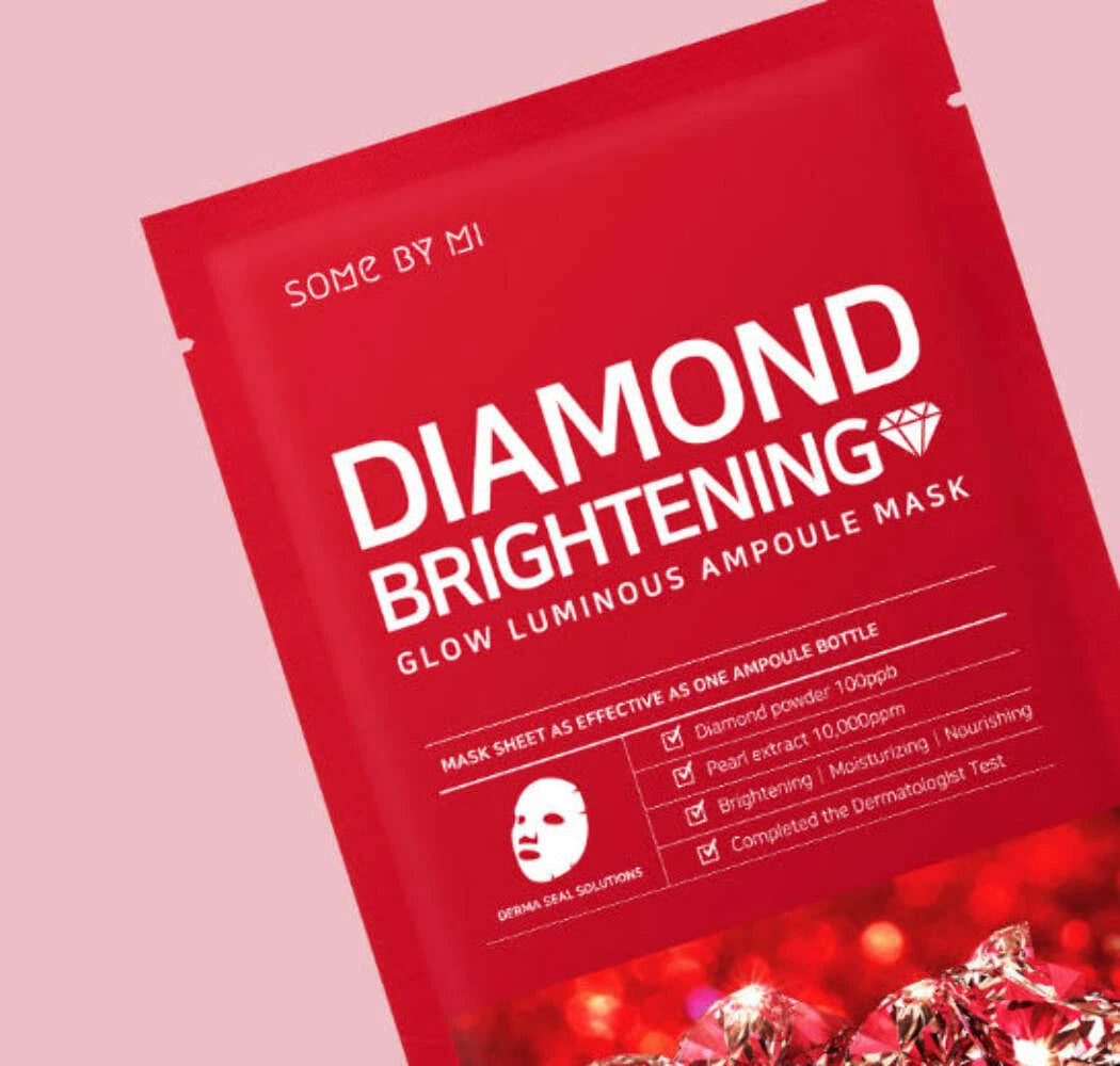 SOMEBYMI Diamond Brightening Calming Glow Luminous Ampoule Mask – 10 ea
