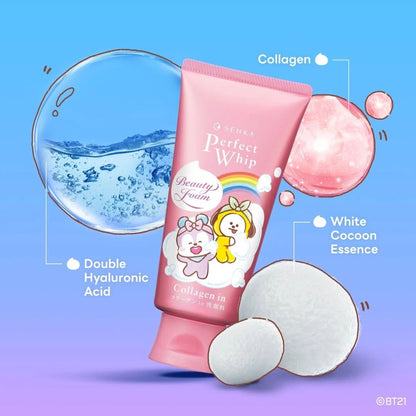 SHISEIDO SENKA x BT21 Perfect Whip Collagen In (120 g × 2) | Limited Edition