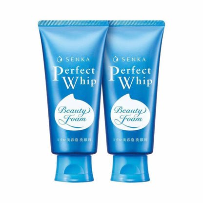 Shiseido SENKA Perfect Whip Face Wash 120g Japanese foaming cleanser blue bottle