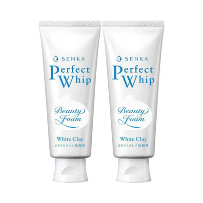 SHISEIDO SENKA Perfect Whip White Clay 120 g × 2 Deep Cleansing Foam
