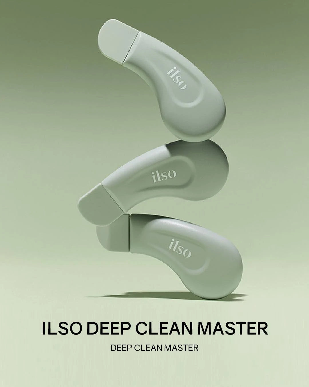 Green 'ilso' deep clean master device on a light green background