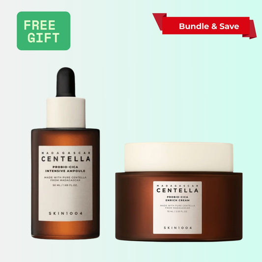 SKIN1004 Centella Probio-Cica Ampoule 50ml + Enrich Cream 75ml – Soothing Skincare Set