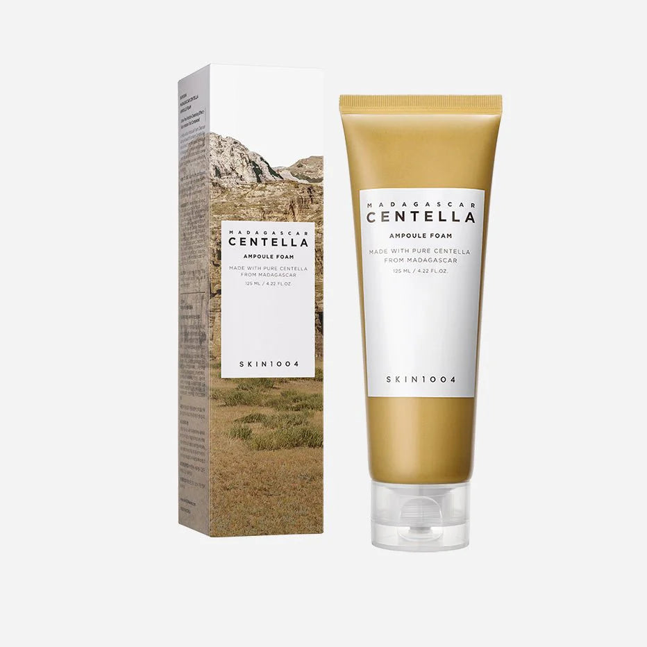 Skincare product and packaging with 'Hababara Centella' branding on a white background