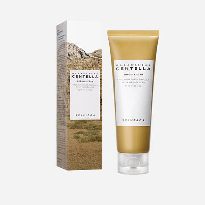 Skincare product and packaging with 'Hababara Centella' branding on a white background