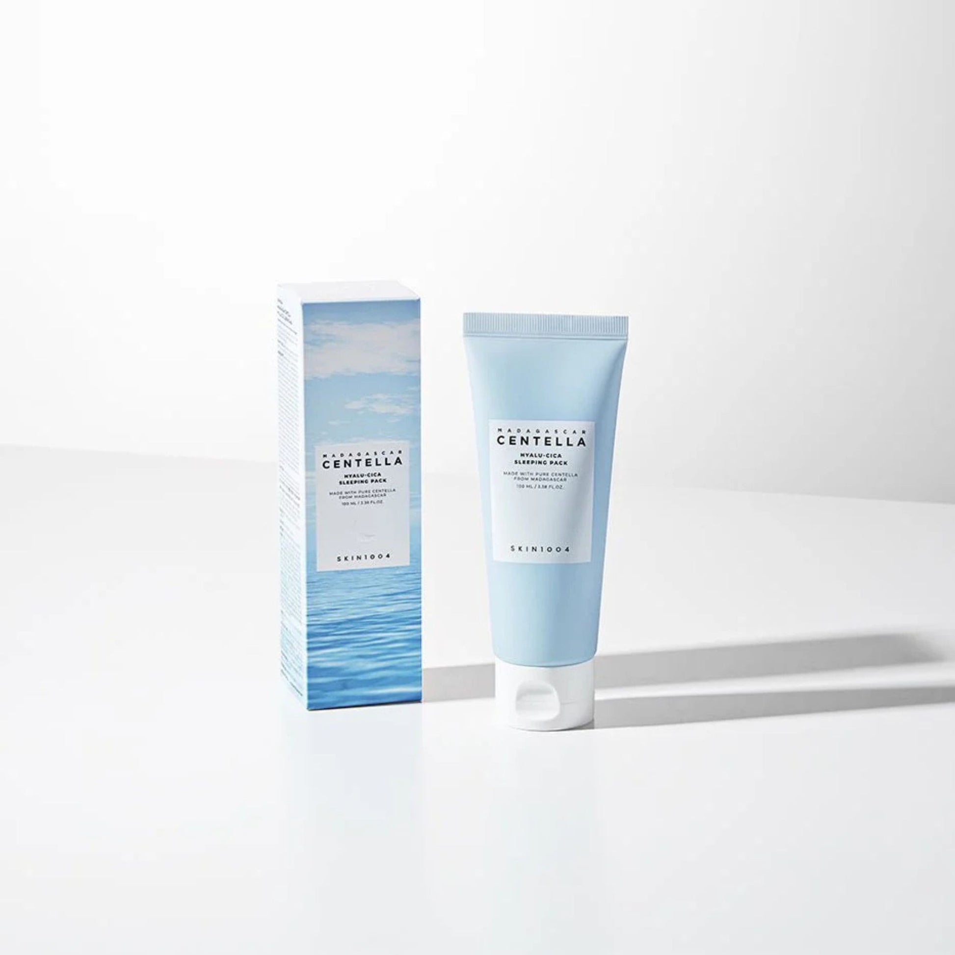 Skintouch Centella Asiatica soothing gel tube and box on a white background