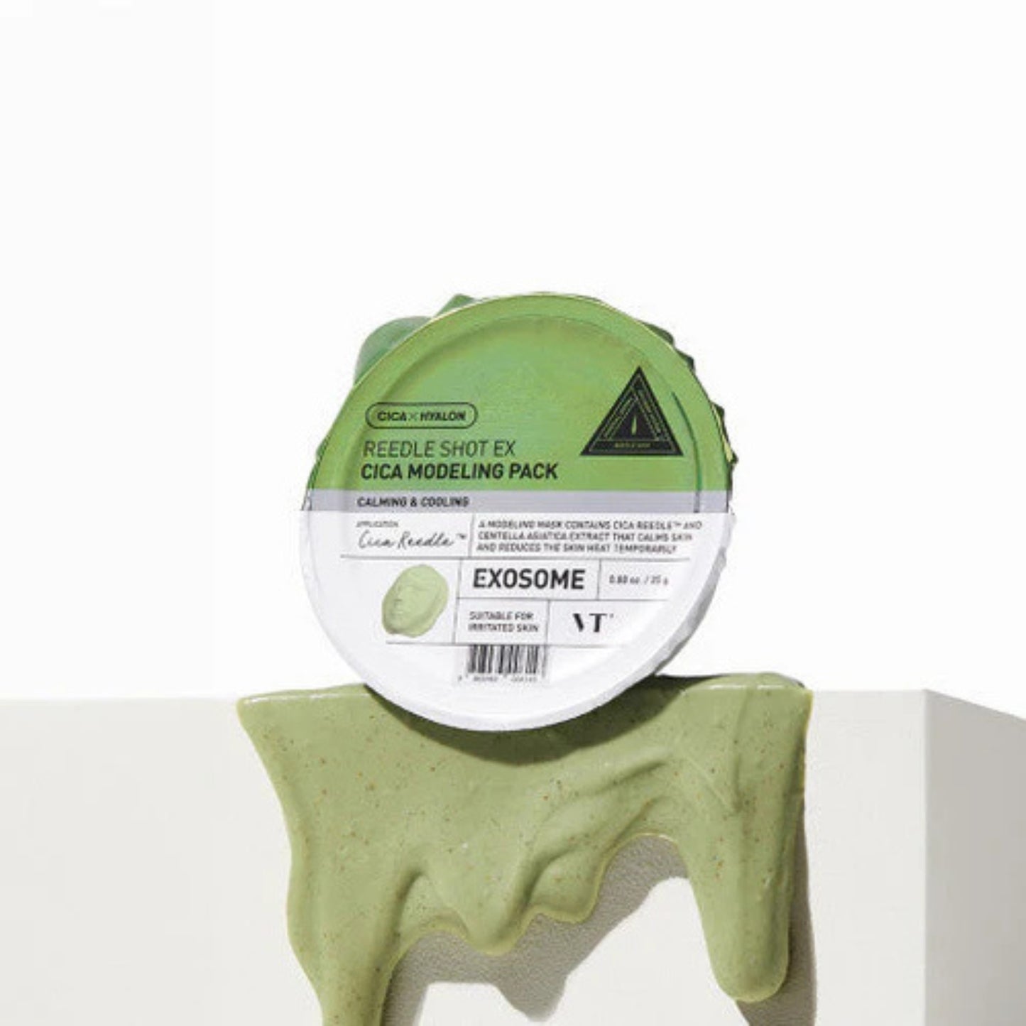 Green modeling pack with Exosome branding on a white background