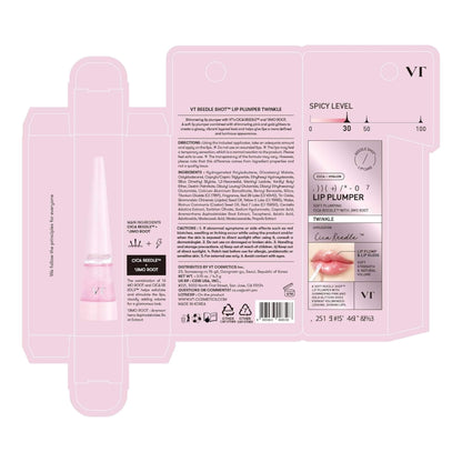 vt reedle shot lip plumper twinkle 4.5g korean glossy volumizing lip plumper