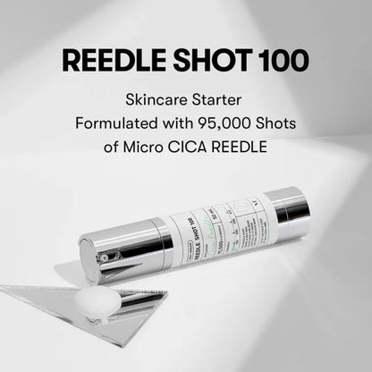 Skincare product labeled 'REEDLE SHOT 100' on a light gray background
